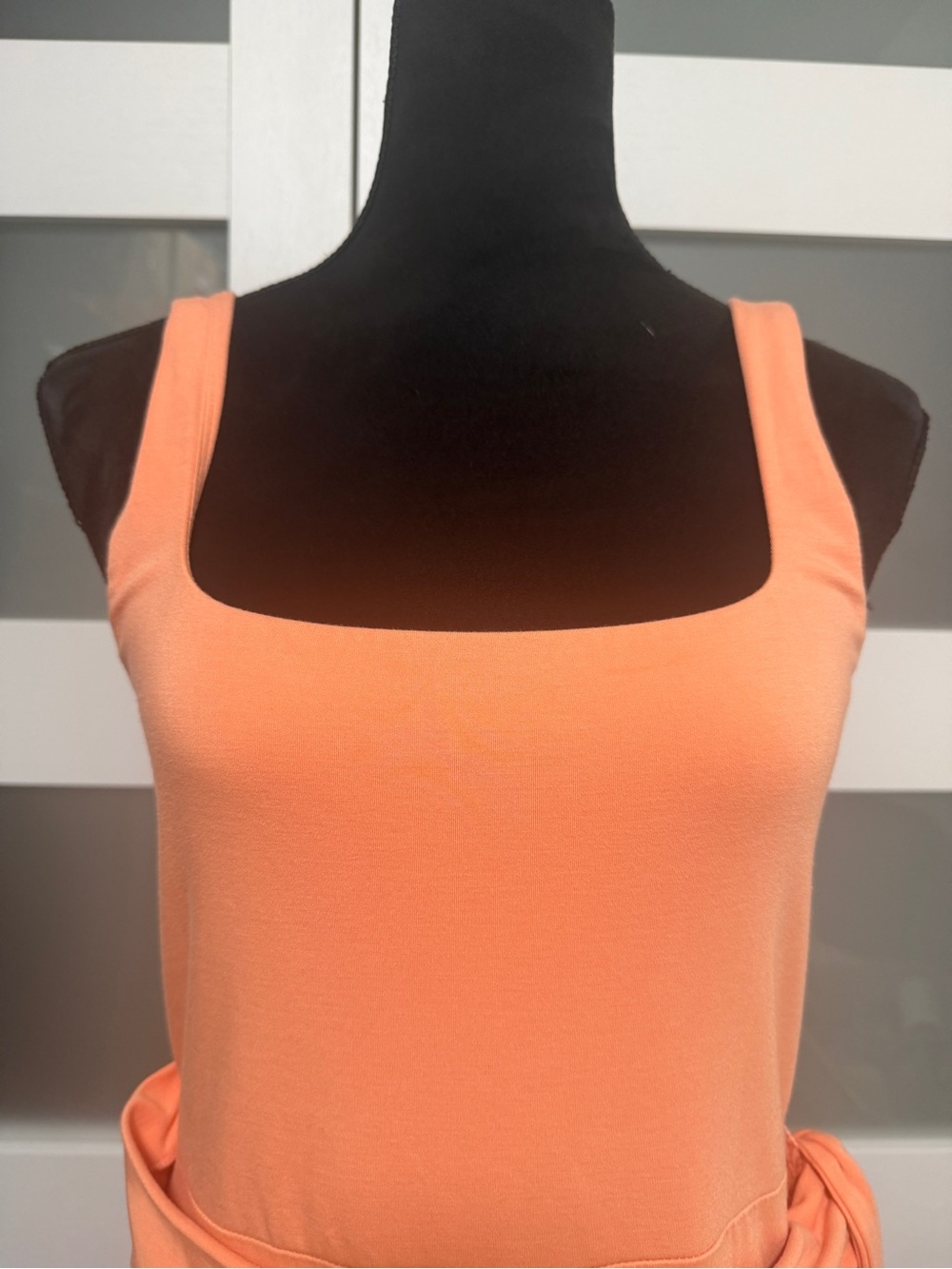 Aritzia Wilfred Saturn Sleeveless Wrap-Tie Midi Dress Peach - Picture 4 of 9